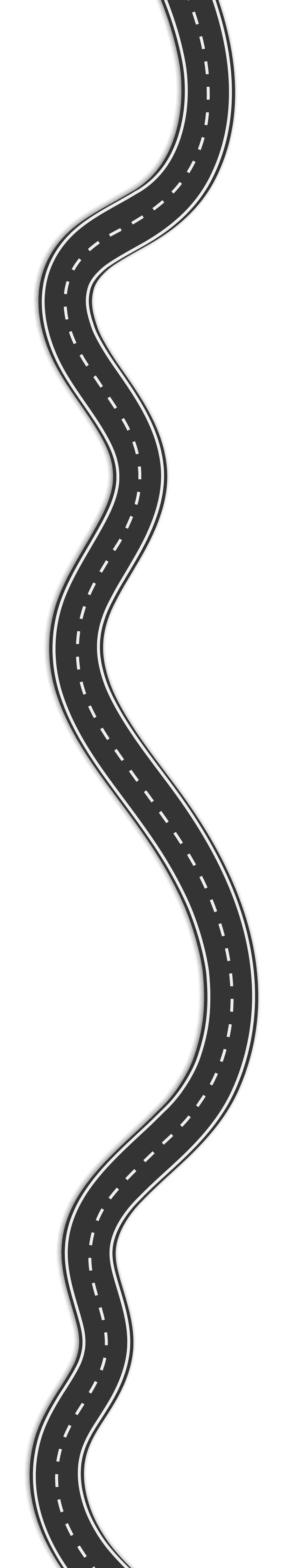 Winding road through mountains